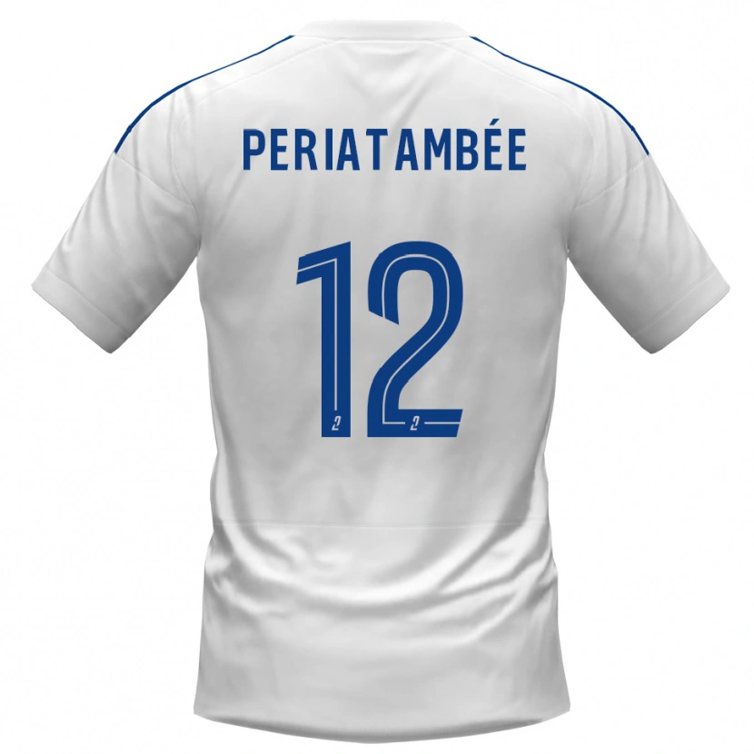 Danxen Mujer Camiseta Tanis Periatambée #12 Blanco Azul 2ª Equipación 2025/26 La Camisa México