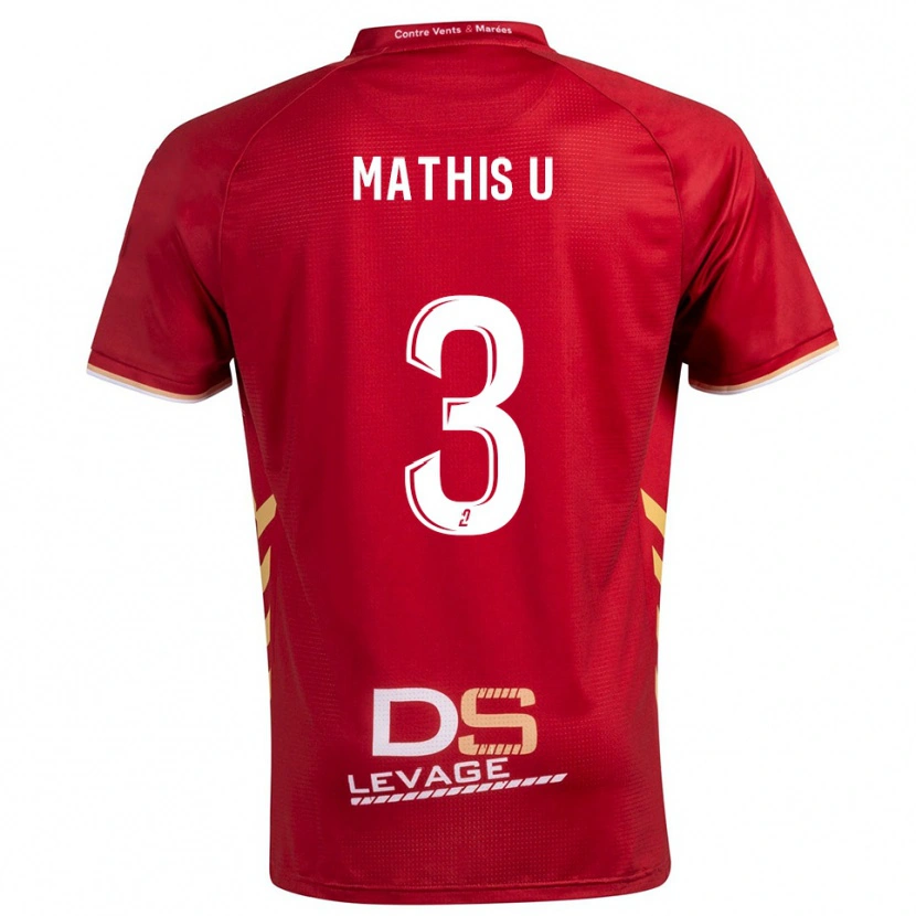 Danxen Mujer Camiseta Mathis U #3 Borgoña Oro 2ª Equipación 2025/26 La Camisa México