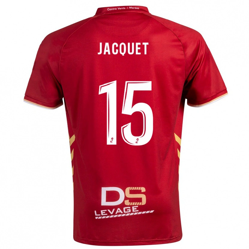 Danxen Mujer Camiseta Nils Jacquet #15 Borgoña Oro 2ª Equipación 2025/26 La Camisa México