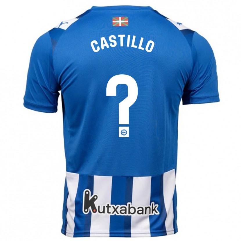 Danxen Niño Camiseta Adrián Castillo #0 Azul Blanco 1ª Equipación 2025/26 La Camisa México