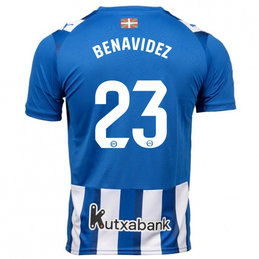 Danxen Niño Camiseta Carlos Protesoni #23 Azul Blanco 1ª Equipación 2025/26 La Camisa México