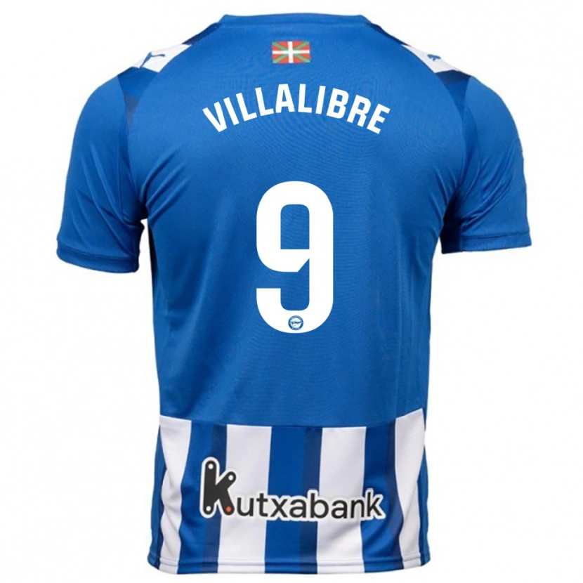 Danxen Niño Camiseta Asier Villalibre #9 Azul Blanco 1ª Equipación 2025/26 La Camisa México