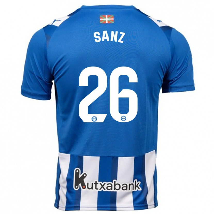 Danxen Niño Camiseta Paco Sanz #26 Azul Blanco 1ª Equipación 2025/26 La Camisa México