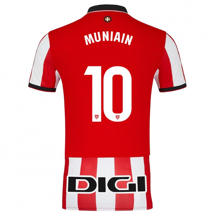 Danxen Niño Camiseta Iker Muniain #10 Rojo Blanco 1ª Equipación 2025/26 La Camisa México