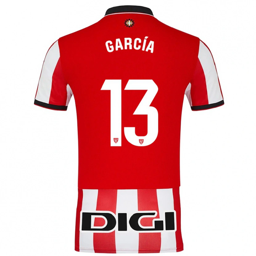 Danxen Niño Camiseta Simón García #13 Rojo Blanco 1ª Equipación 2025/26 La Camisa México
