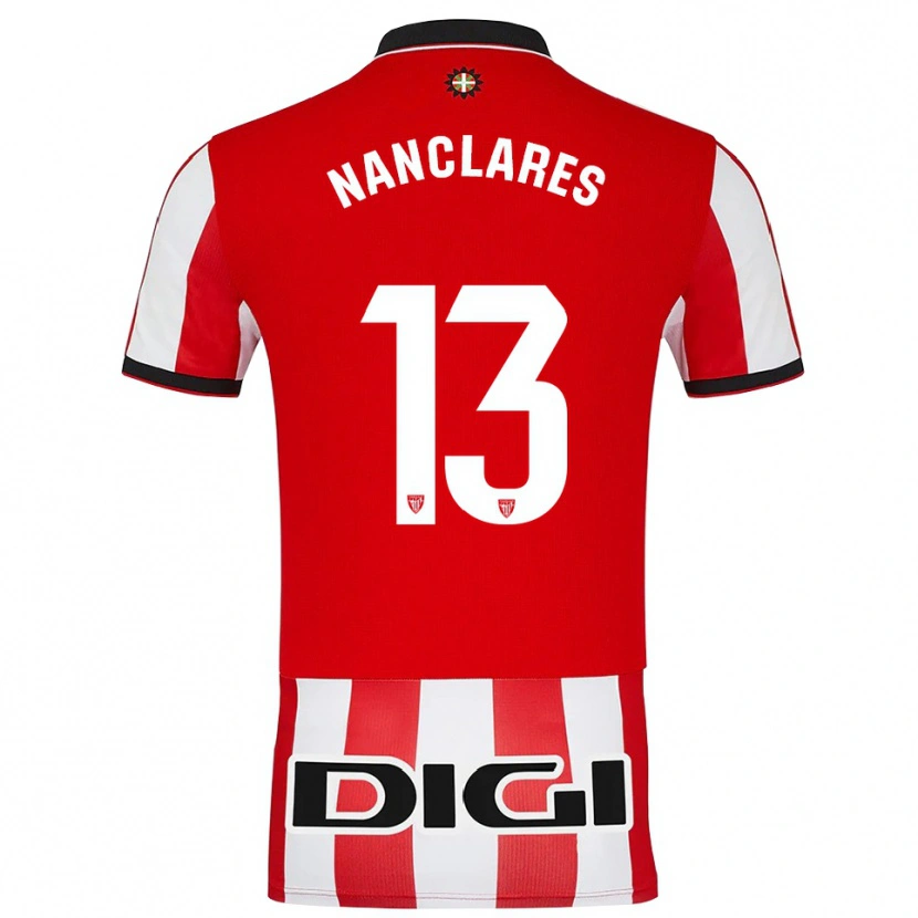 Danxen Niño Camiseta Adriana Nanclares Romero #13 Rojo Blanco 1ª Equipación 2025/26 La Camisa México