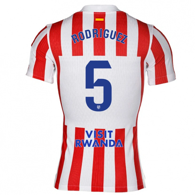 Danxen Niño Camiseta Cinta Rodriguez #5 Rojo Blanco 1ª Equipación 2025/26 La Camisa México