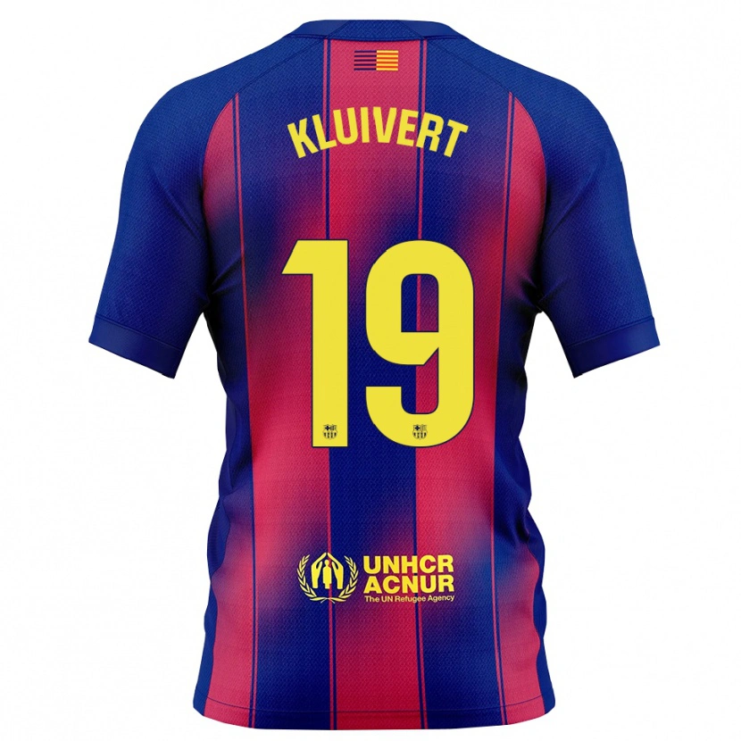 Danxen Niño Camiseta Shane Kluivert #19 Azul Rojo 1ª Equipación 2025/26 La Camisa México