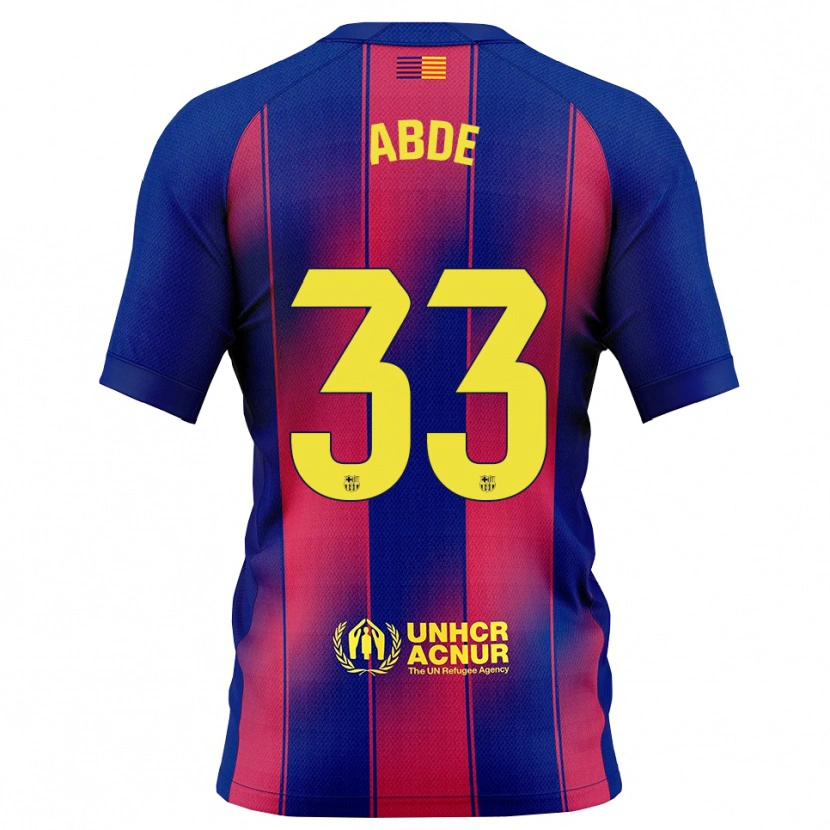 Danxen Niño Camiseta Ez Abde #33 Azul Rojo 1ª Equipación 2025/26 La Camisa México