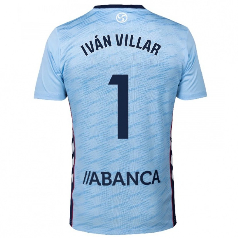 Danxen Niño Camiseta Iván Villar #1 Celeste Rojo 1ª Equipación 2025/26 La Camisa México