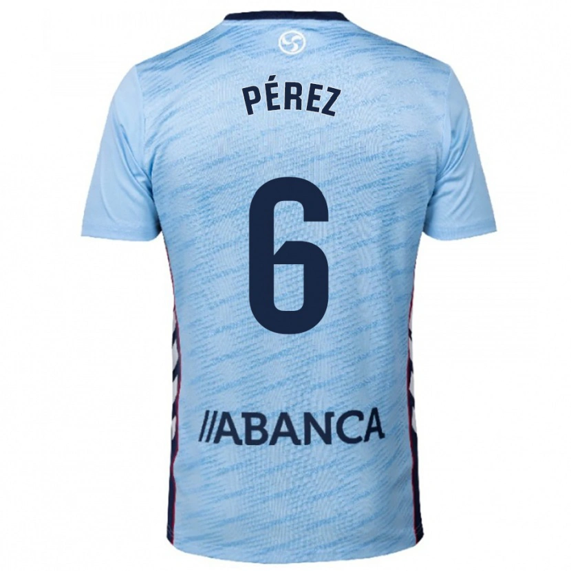 Danxen Niño Camiseta Elena Pérez #6 Celeste Rojo 1ª Equipación 2025/26 La Camisa México