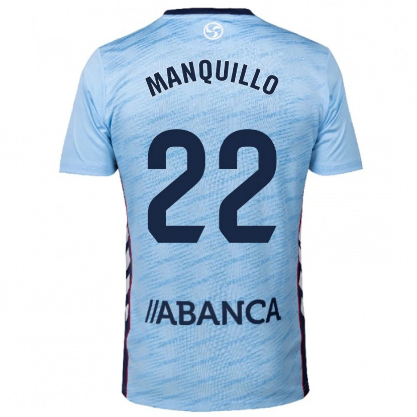 Danxen Niño Camiseta Javier Manquillo #22 Celeste Rojo 1ª Equipación 2025/26 La Camisa México