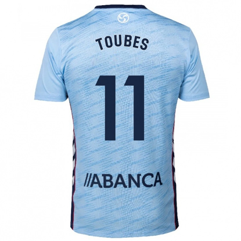Danxen Niño Camiseta Ana Toubes #11 Celeste Rojo 1ª Equipación 2025/26 La Camisa México