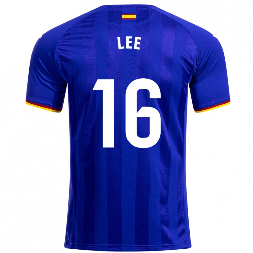 Danxen Niño Camiseta Sang-Min Lee #16 Azul Rojo Amarillo 1ª Equipación 2025/26 La Camisa México