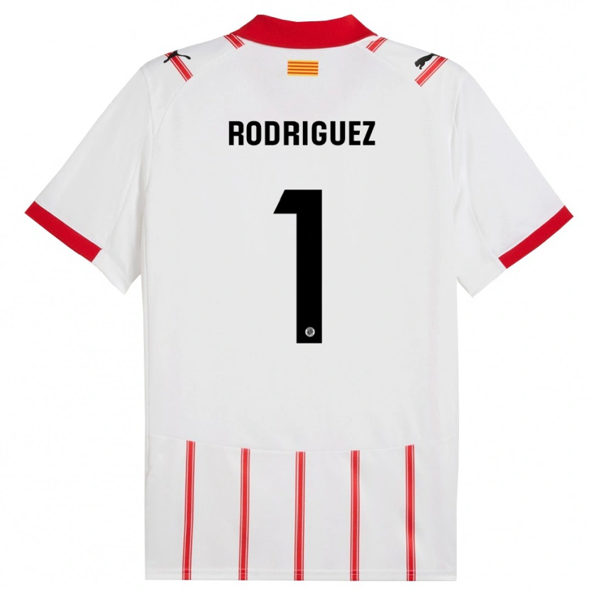 Danxen Niño Camiseta Maria Rodríguez #1 Blanco Rojo 1ª Equipación 2025/26 La Camisa México