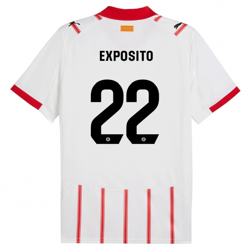 Danxen Niño Camiseta Samu Expósito #22 Blanco Rojo 1ª Equipación 2025/26 La Camisa México