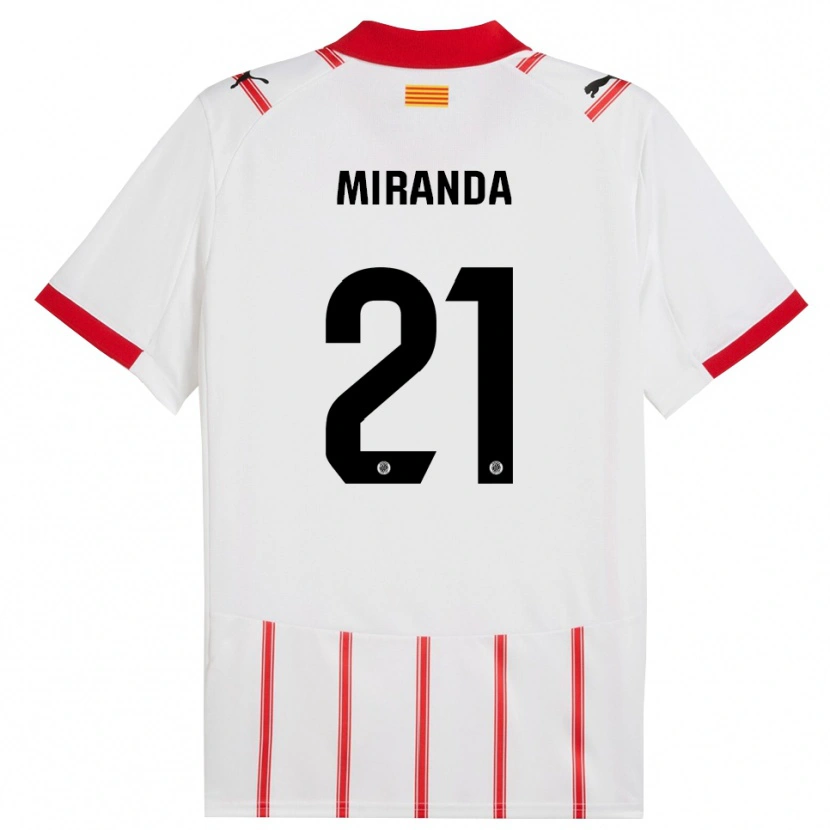 Danxen Niño Camiseta Adri Miranda #21 Blanco Rojo 1ª Equipación 2025/26 La Camisa México