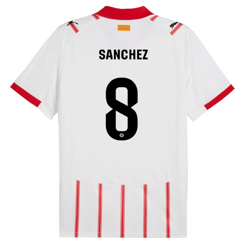 Danxen Niño Camiseta Miguel Ángel Sánchez #8 Blanco Rojo 1ª Equipación 2025/26 La Camisa México