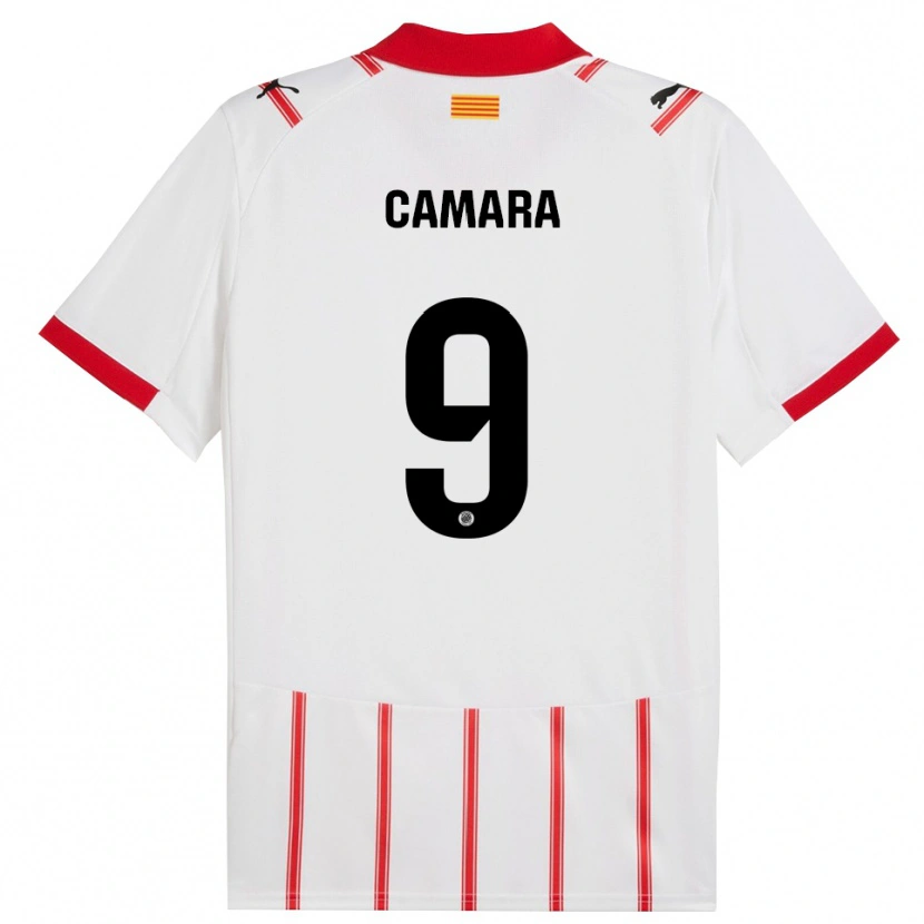 Danxen Niño Camiseta Dawda Camara #9 Blanco Rojo 1ª Equipación 2025/26 La Camisa México