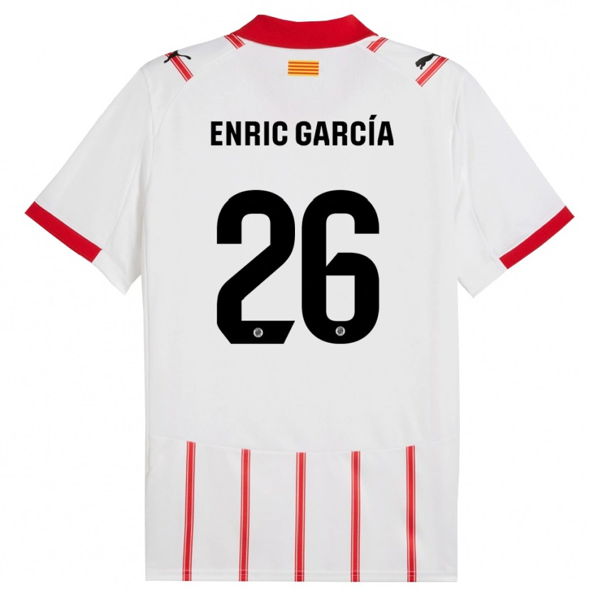 Danxen Niño Camiseta Enric García #26 Blanco Rojo 1ª Equipación 2025/26 La Camisa México