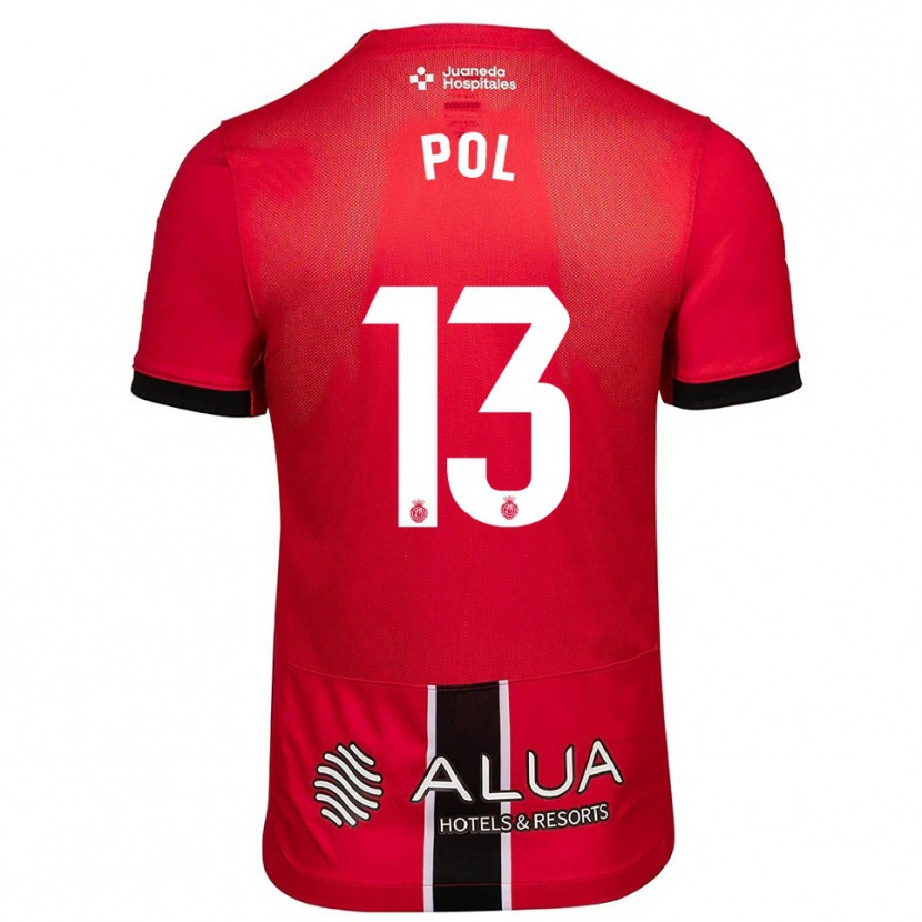 Danxen Niño Camiseta Joan Pol #13 Rojo Negro 1ª Equipación 2025/26 La Camisa México