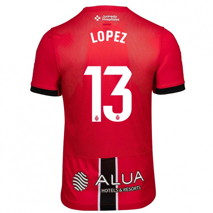 Danxen Niño Camiseta Iván López #13 Rojo Negro 1ª Equipación 2025/26 La Camisa México