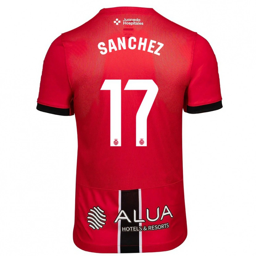 Danxen Niño Camiseta Avelino Sánchez #17 Rojo Negro 1ª Equipación 2025/26 La Camisa México