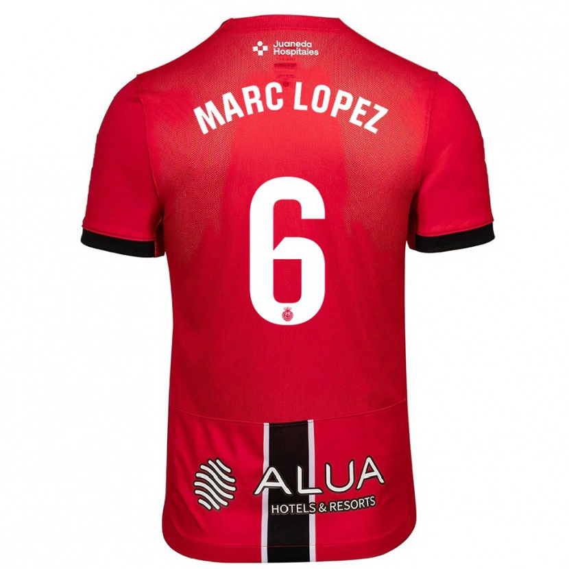 Danxen Niño Camiseta Marc López #6 Rojo Negro 1ª Equipación 2025/26 La Camisa México