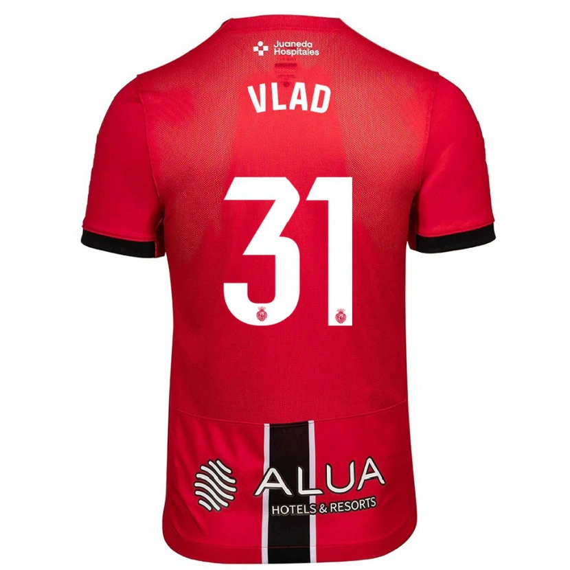 Danxen Niño Camiseta Rares Vlad #31 Rojo Negro 1ª Equipación 2025/26 La Camisa México