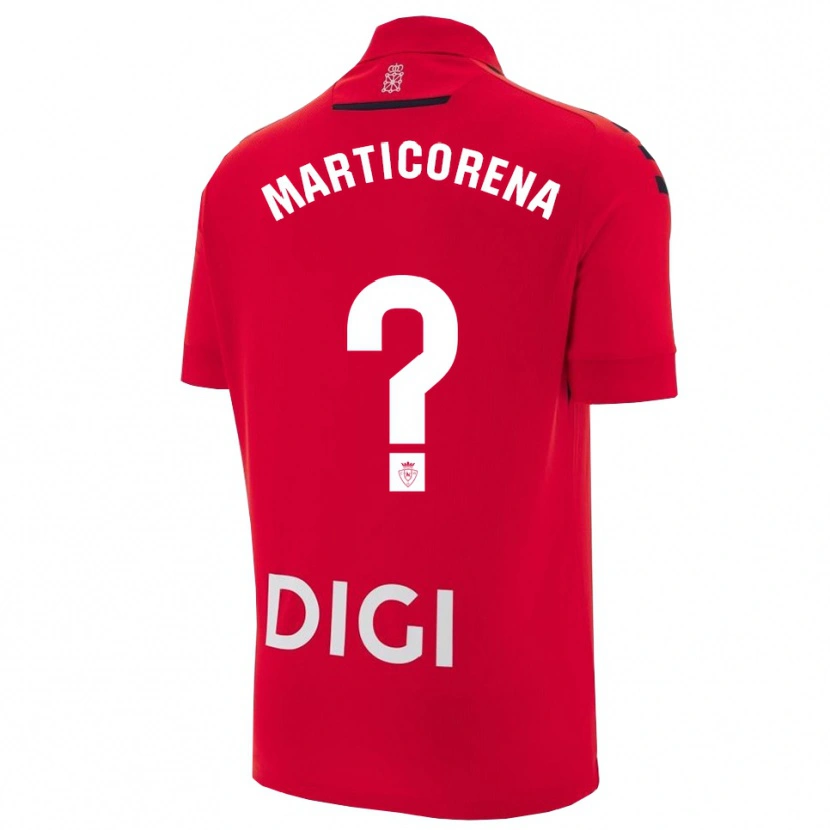Danxen Niño Camiseta Ander Marticorena #0 Rojo Negro 1ª Equipación 2025/26 La Camisa México