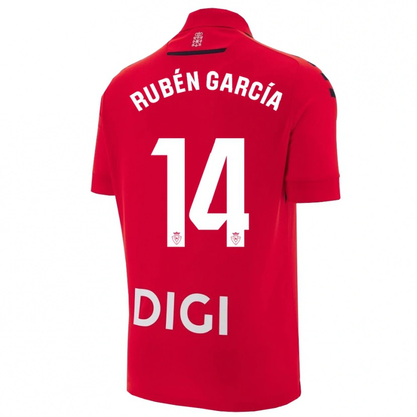 Danxen Niño Camiseta Rubén García #14 Rojo Negro 1ª Equipación 2025/26 La Camisa México