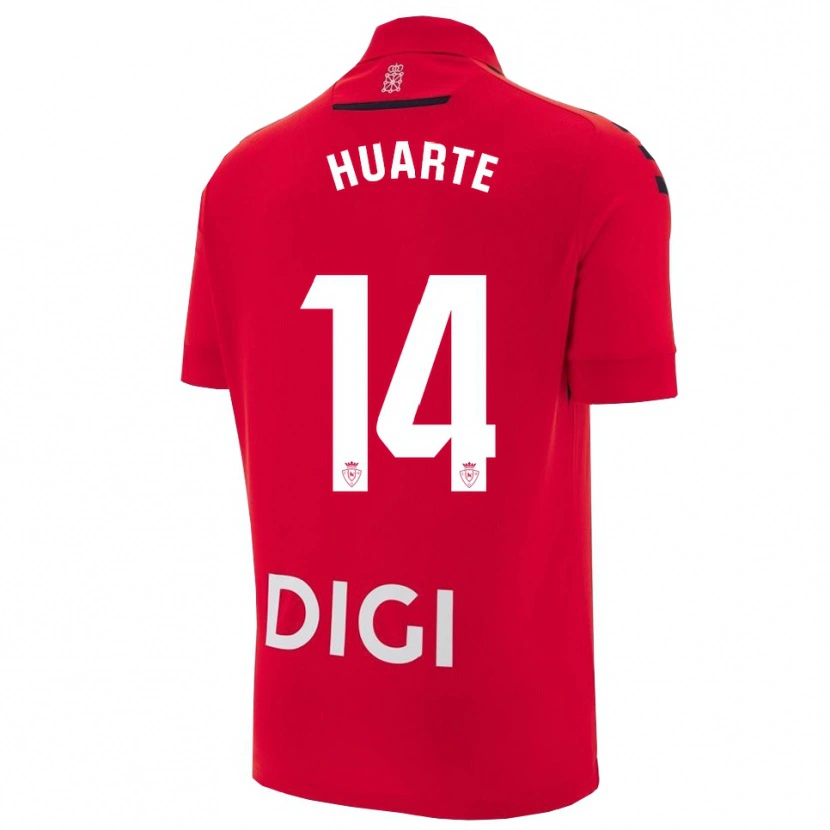 Danxen Niño Camiseta Xabi Huarte #14 Rojo Negro 1ª Equipación 2025/26 La Camisa México