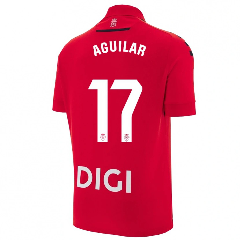 Danxen Niño Camiseta Eneko Aguilar #17 Rojo Negro 1ª Equipación 2025/26 La Camisa México