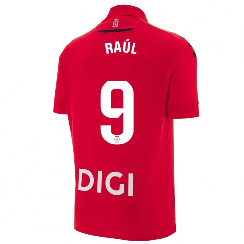 Danxen Niño Camiseta Raúl García #9 Rojo Negro 1ª Equipación 2025/26 La Camisa México
