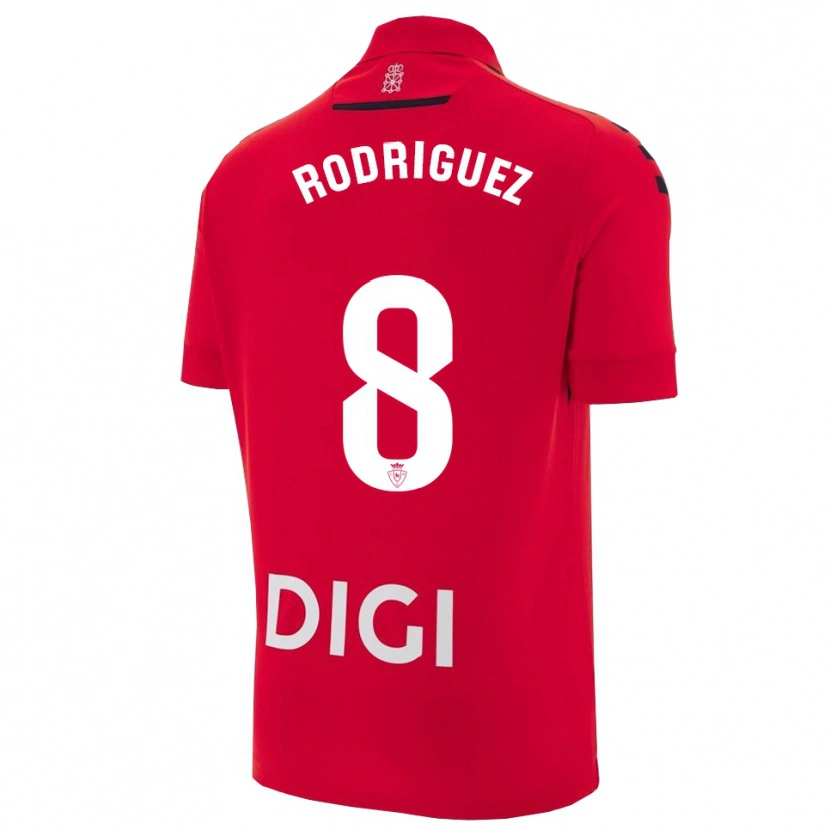 Danxen Niño Camiseta Vanessa Rodríguez Iribarren #8 Rojo Negro 1ª Equipación 2025/26 La Camisa México