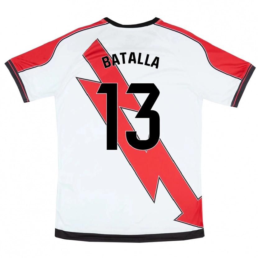 Danxen Niño Camiseta Augusto Batalla #13 Blanco Rojo 1ª Equipación 2025/26 La Camisa México