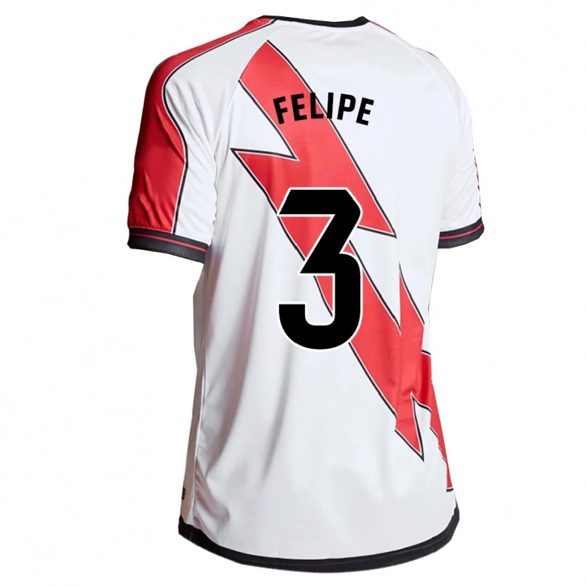 Danxen Niño Camiseta Luiz Felipe #3 Blanco Rojo 1ª Equipación 2025/26 La Camisa México