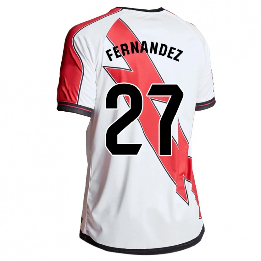 Danxen Niño Camiseta Pelayo Fernández #27 Blanco Rojo 1ª Equipación 2025/26 La Camisa México