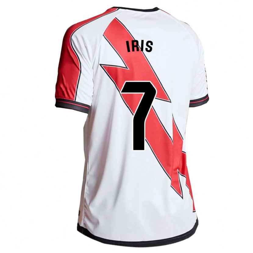 Danxen Niño Camiseta Iris Ponciano Del Río #7 Blanco Rojo 1ª Equipación 2025/26 La Camisa México