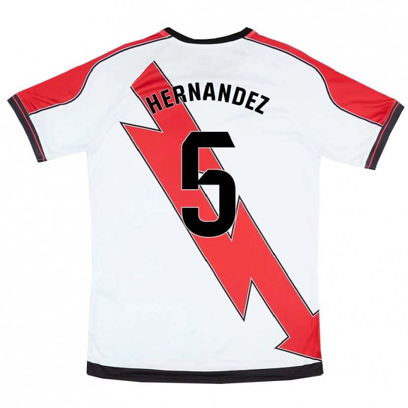 Danxen Niño Camiseta Aridane Hernández #5 Blanco Rojo 1ª Equipación 2025/26 La Camisa México