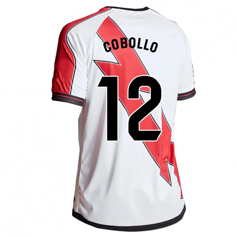 Danxen Niño Camiseta Sara Cobollo Hoyo #12 Blanco Rojo 1ª Equipación 2025/26 La Camisa México