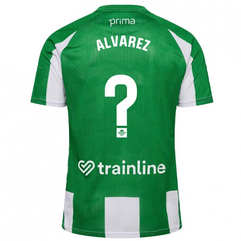 Danxen Niño Camiseta Marco Álvarez #0 Verde Blanco 1ª Equipación 2025/26 La Camisa México