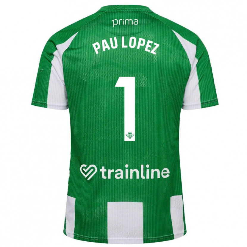 Danxen Niño Camiseta Pau López #1 Verde Blanco 1ª Equipación 2025/26 La Camisa México