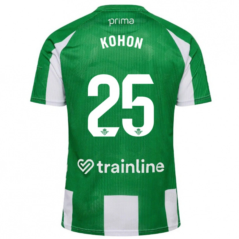 Danxen Niño Camiseta Rudy Kohon #25 Verde Blanco 1ª Equipación 2025/26 La Camisa México