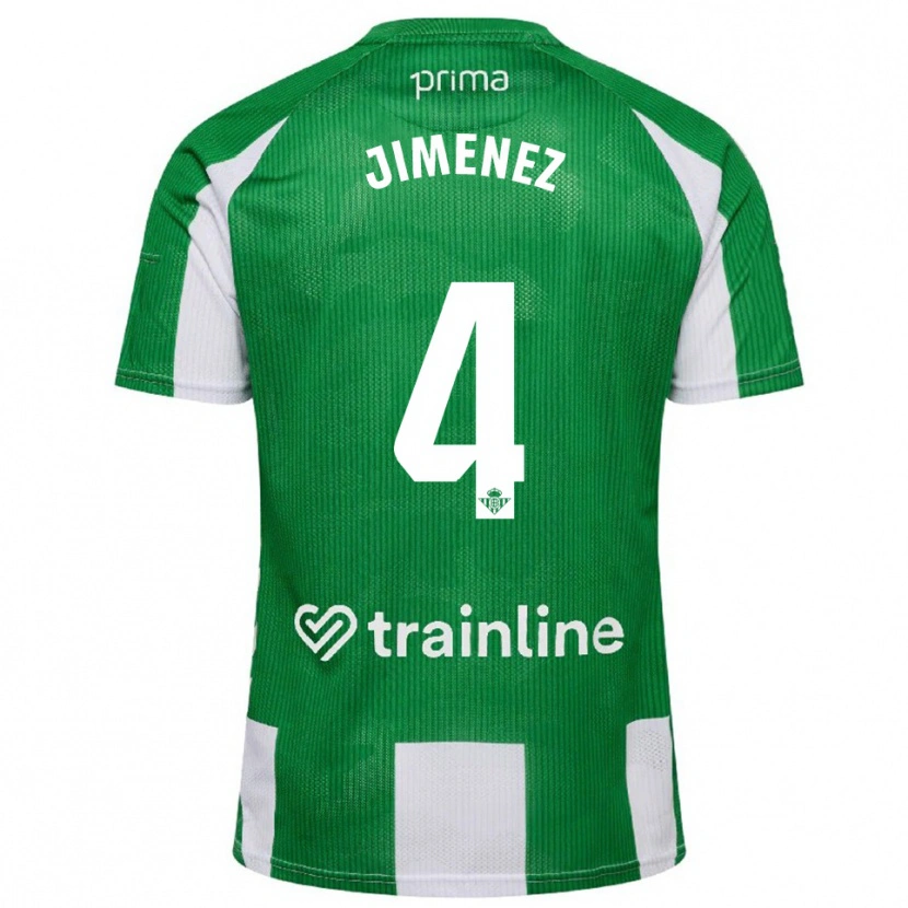Danxen Niño Camiseta María Jiménez Gutiérrez #4 Verde Blanco 1ª Equipación 2025/26 La Camisa México