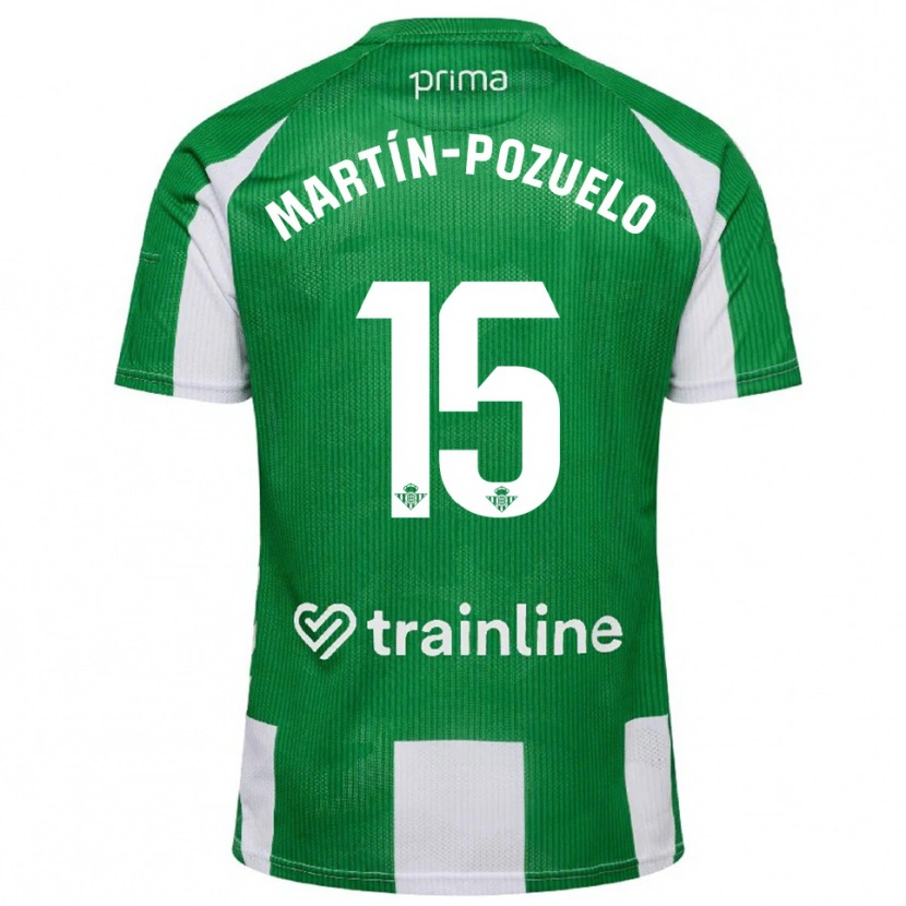 Danxen Niño Camiseta Esther Martín-Pozuelo #15 Verde Blanco 1ª Equipación 2025/26 La Camisa México