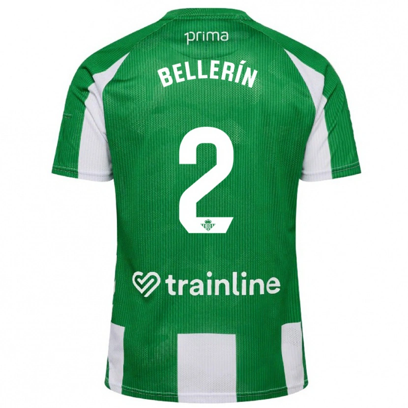 Danxen Niño Camiseta Héctor Bellerín #2 Verde Blanco 1ª Equipación 2025/26 La Camisa México