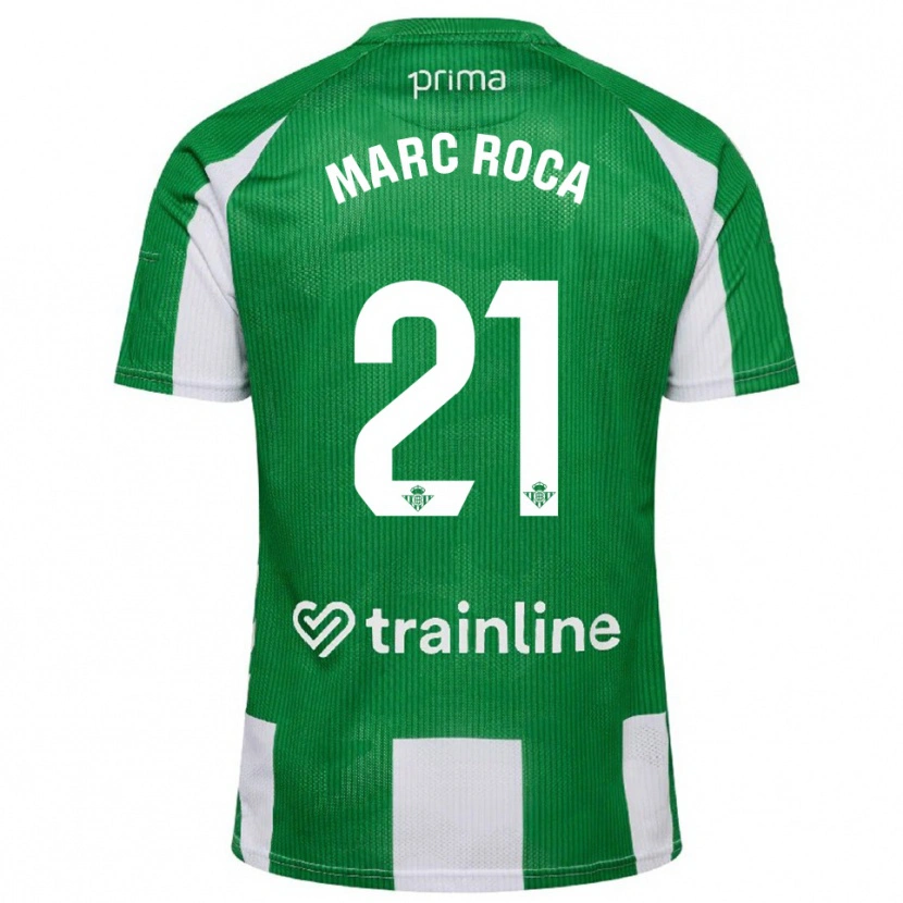 Danxen Niño Camiseta Marc Roca #21 Verde Blanco 1ª Equipación 2025/26 La Camisa México