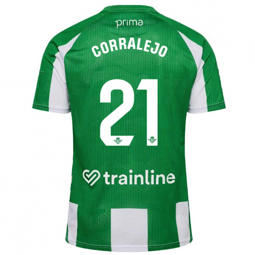 Danxen Niño Camiseta Iván Corralejo #21 Verde Blanco 1ª Equipación 2025/26 La Camisa México