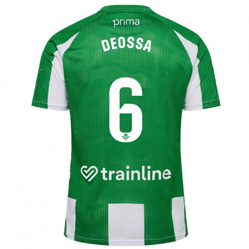 Danxen Niño Camiseta Nelson Deossa #6 Verde Blanco 1ª Equipación 2025/26 La Camisa México